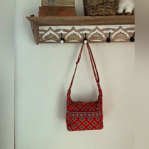 Vintage Vera Bradley Retired “Villa Red” Pattern Shoulder Bag